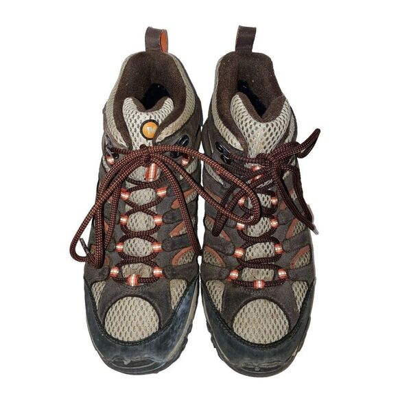 Merrell Moab Bungee Cord Women’s J88790 Brown Ankle Hiking Boots Size 8.5 trail - Picture 1 of 12